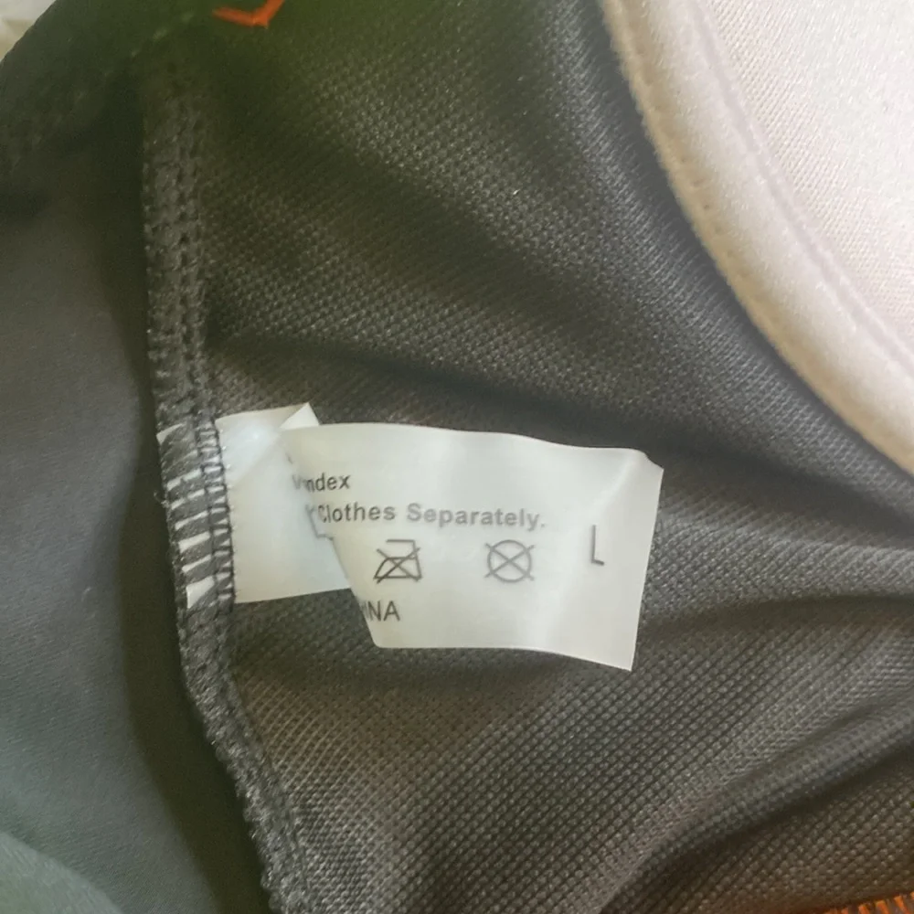 Shein Black Orange Neon Green Strap Swimsuit Size Large Excellent Condition - Picture 10 of 10
